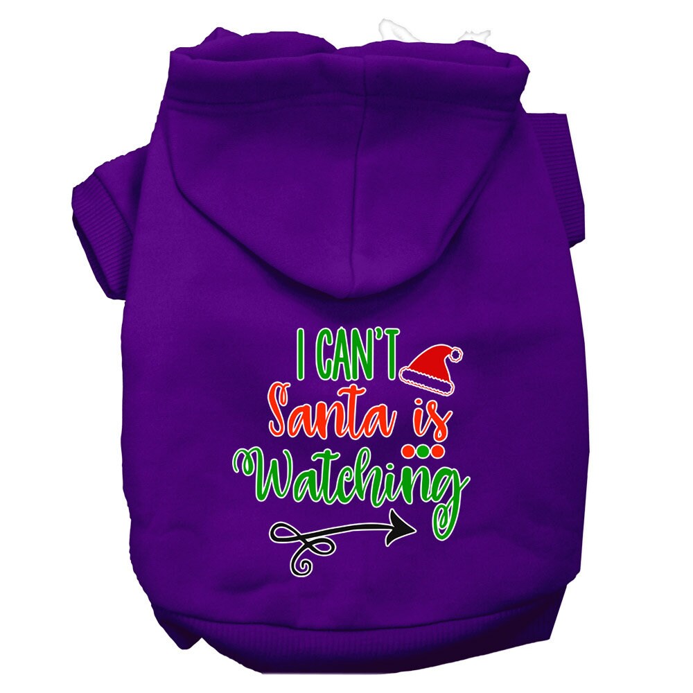 Christmas Pet Hoodie "I Can't, Santa Is Watching"