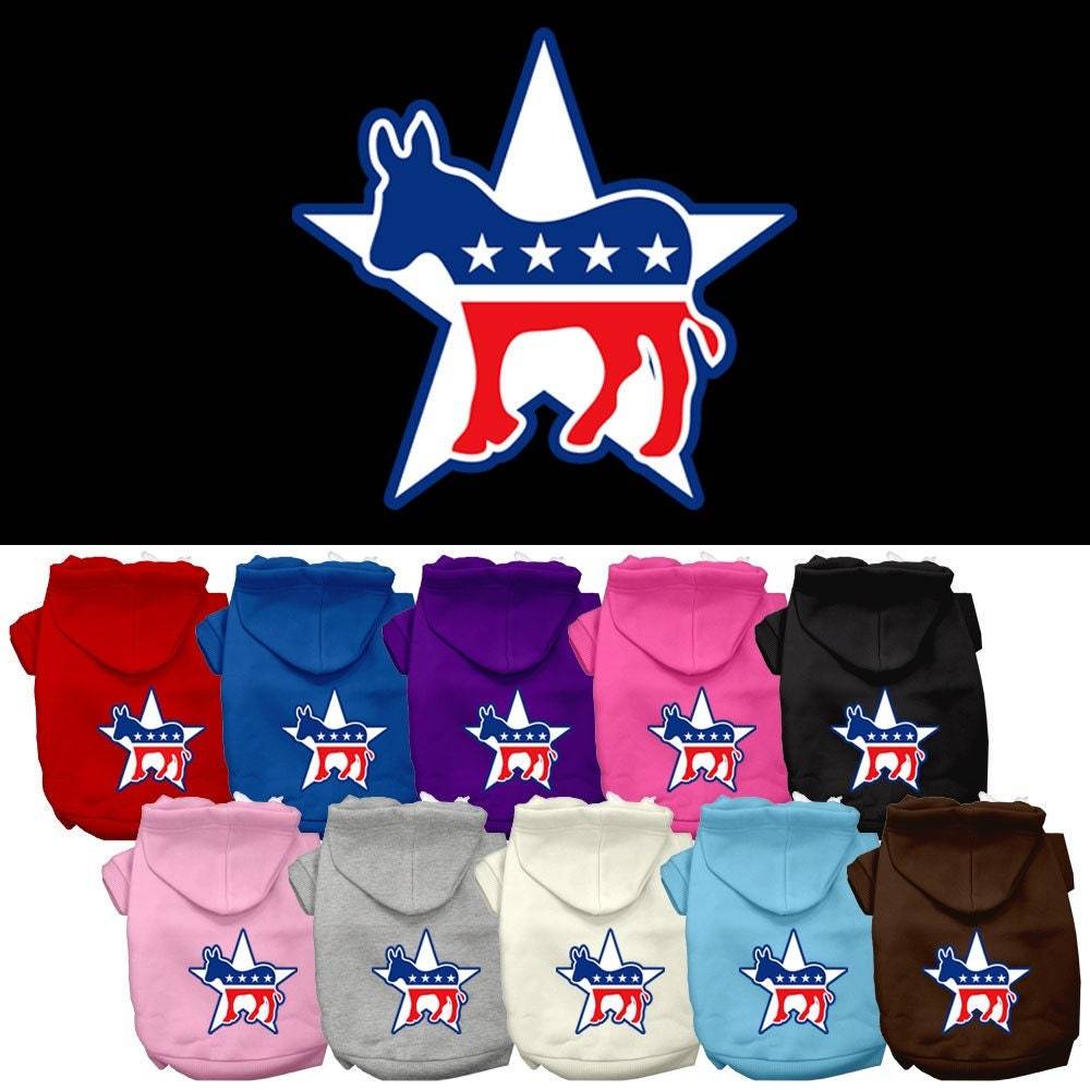 Pet Hoodie Screen Printed, "Democrat"