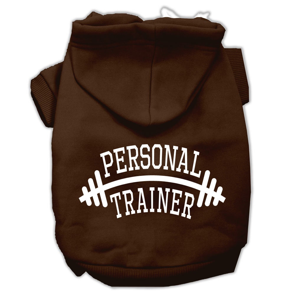Pet Hoodie "Personal Trainer" Brown