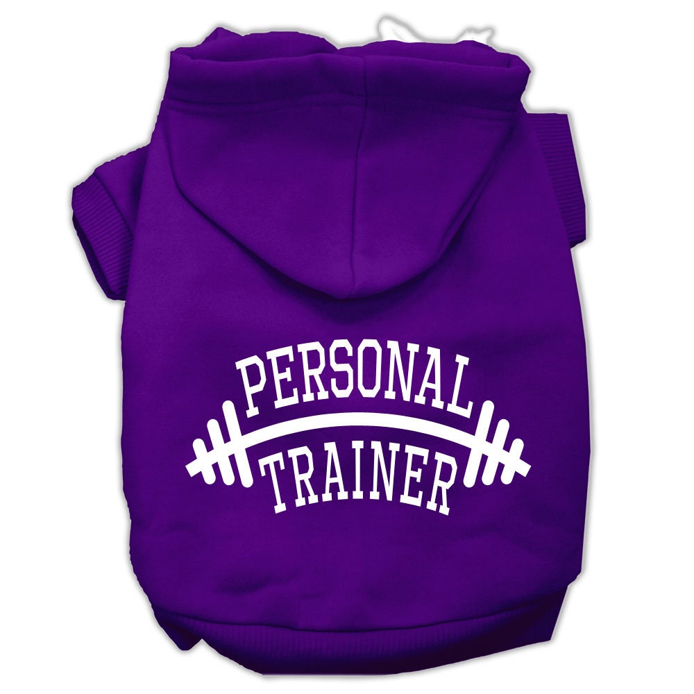 Pet Hoodie "Personal Trainer" Purple