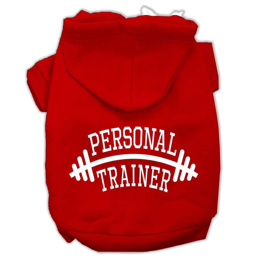 Pet Hoodie "Personal Trainer" Red
