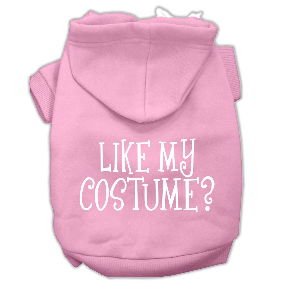 Halloween Pet Hoodie, "Like My Costume?" Light Pink