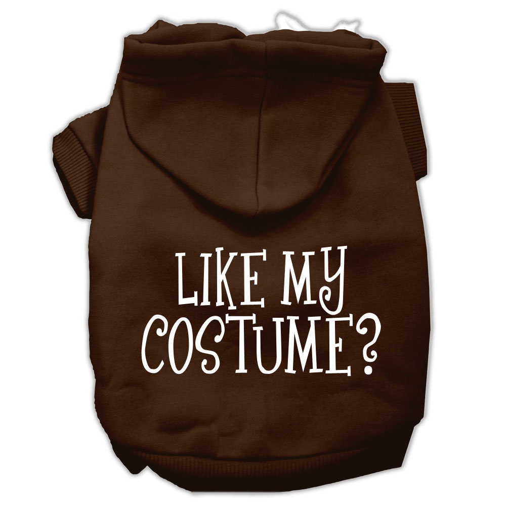 Halloween Pet Hoodie, "Like My Costume?" Brown