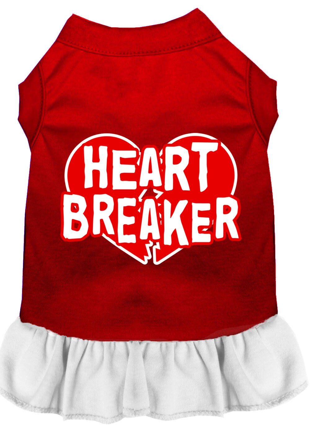 Pet Dress "Heart Breaker" Red W White
