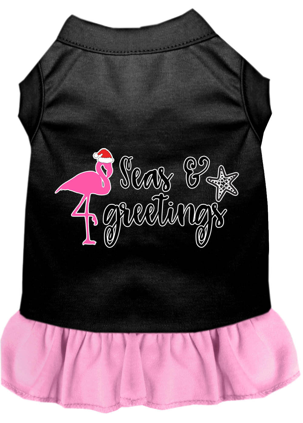 Christmas Pet Dress Screen Printed, "Seas and Greetings"