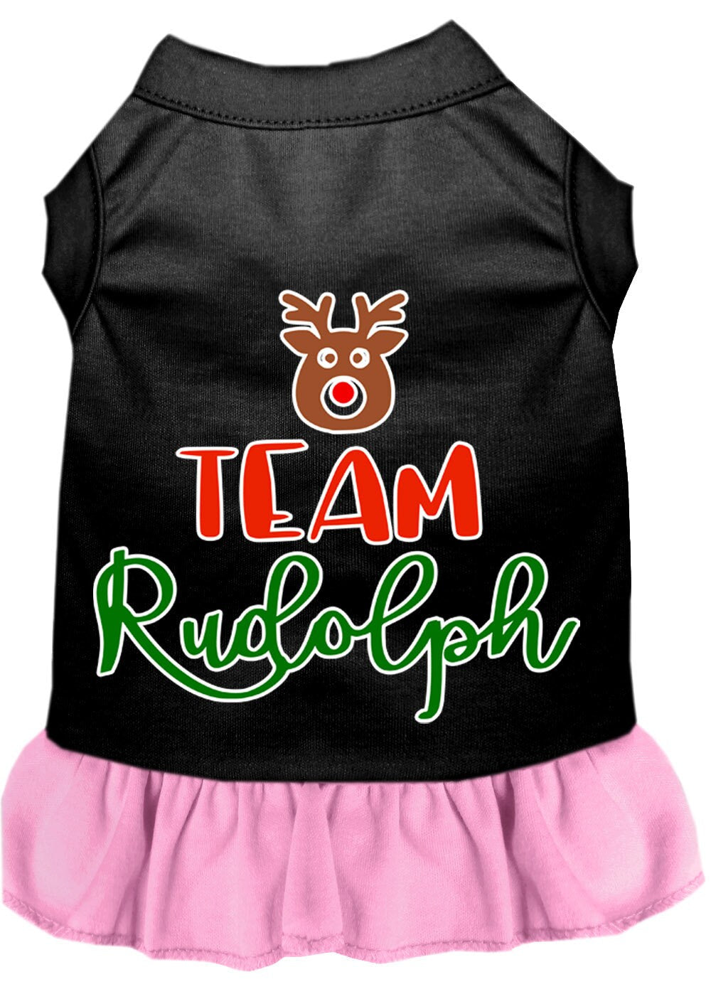 Christmas Pet Dress Screen Printed, "Team Rudolph"