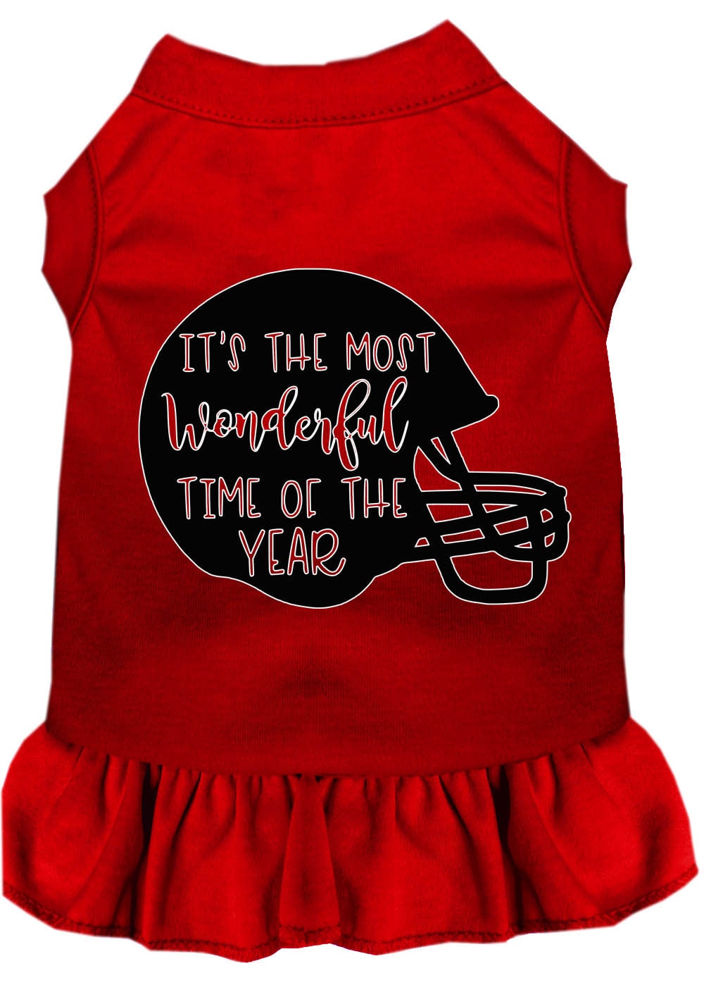 Pet Dress "Most Wonderful Time of the Year (Football)" Red