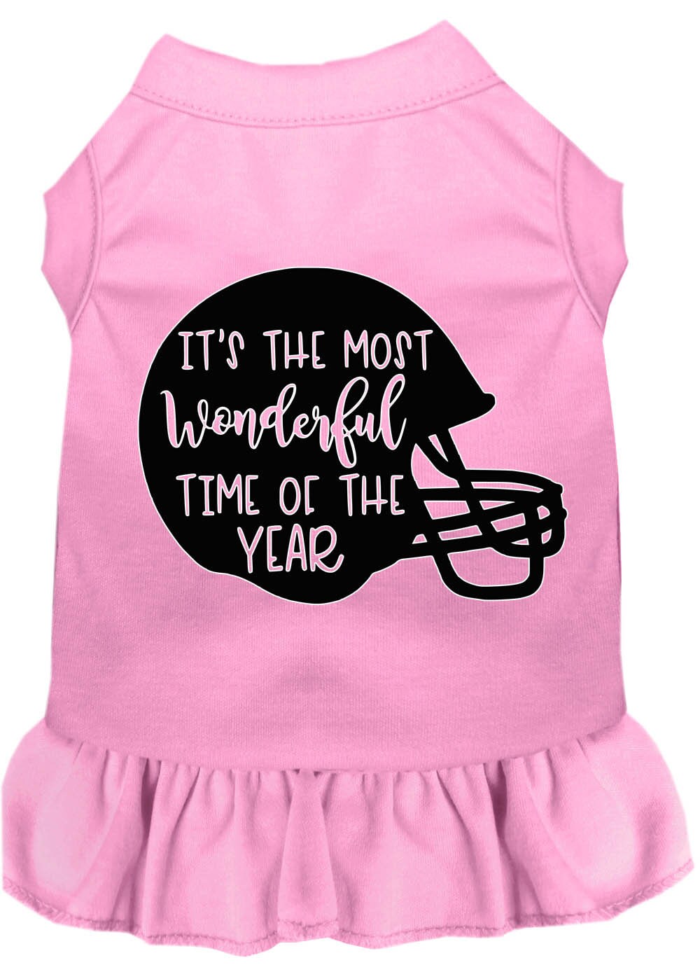 Pet Dress "Most Wonderful Time of the Year (Football)" Light Pink