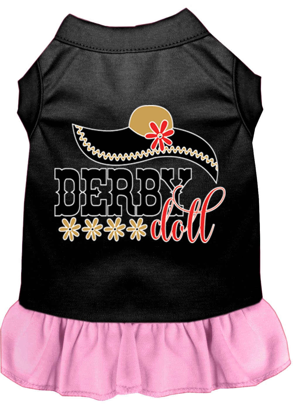 Pet Dress "Derby Doll" Black W Light Pink