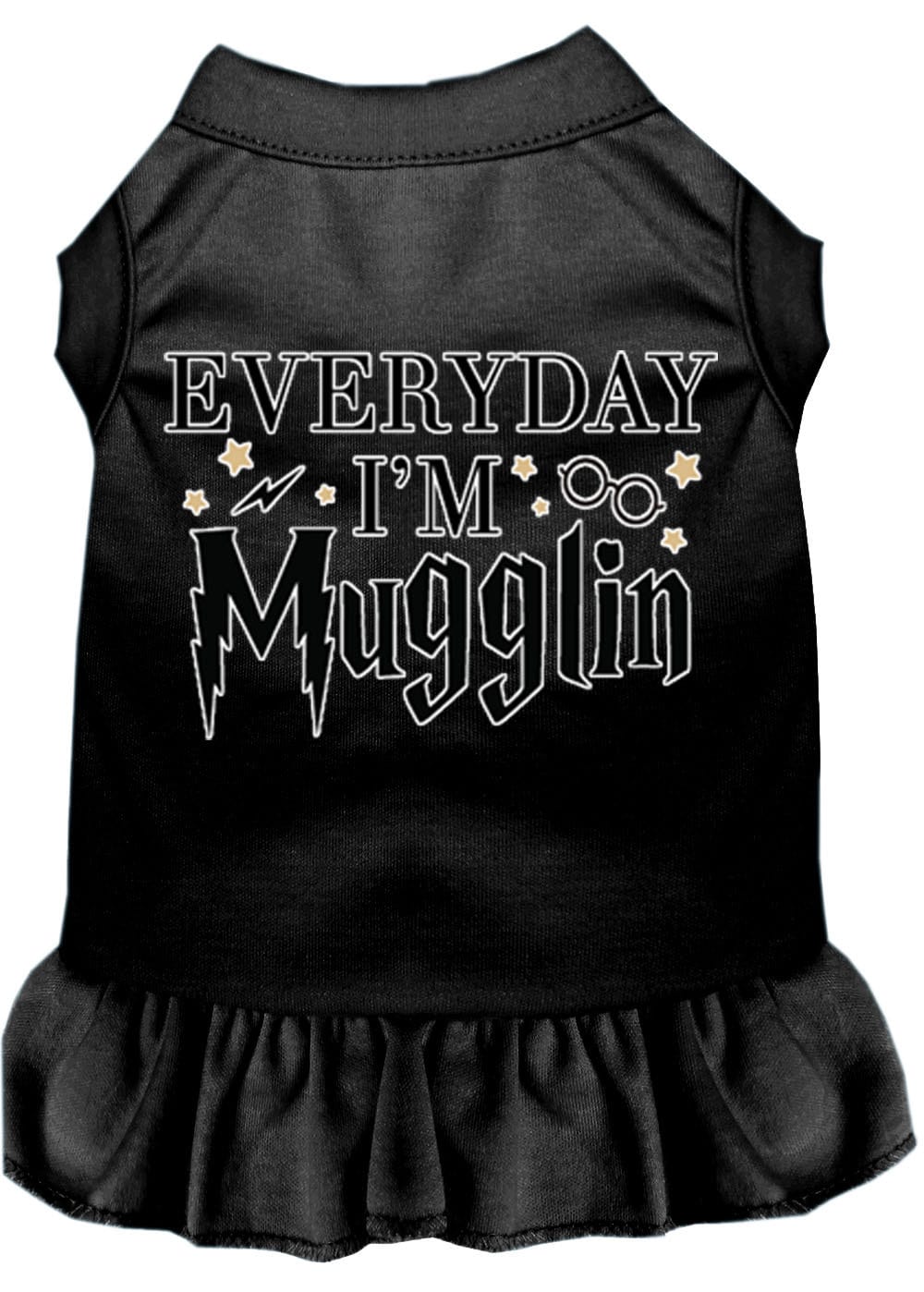 Pet Dress "Everyday I'm Mugglin" Black
