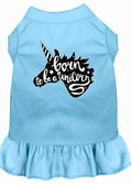 Pet Dress "Born To Be A Unicorn" Baby Blue