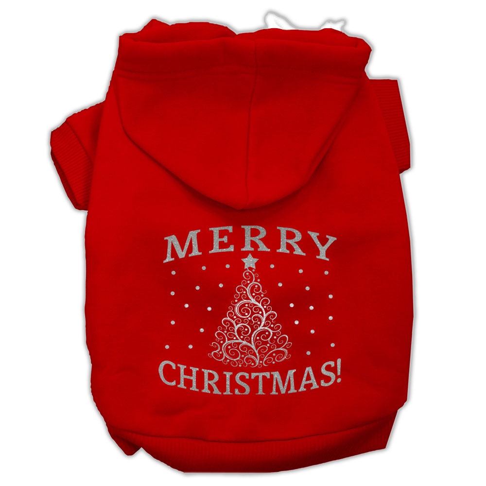 Christmas Pet Hoodie Screen Printed, "Shimmer Christmas Tree"