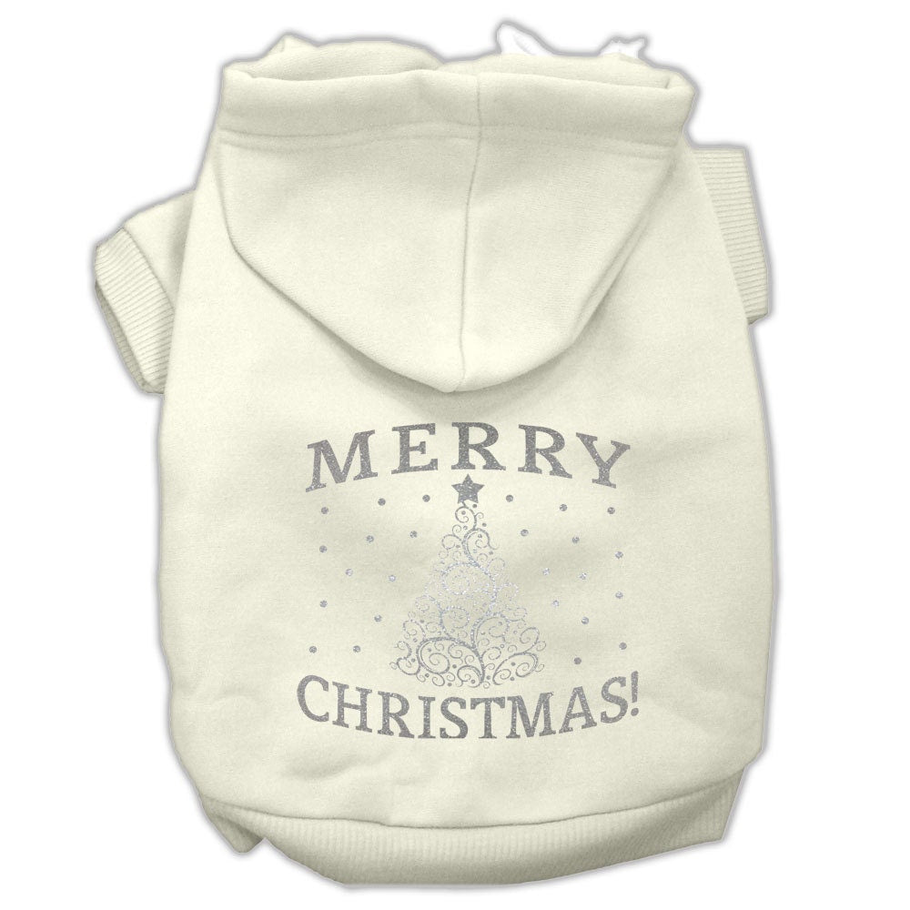 Christmas Pet Hoodie Screen Printed, "Shimmer Christmas Tree"