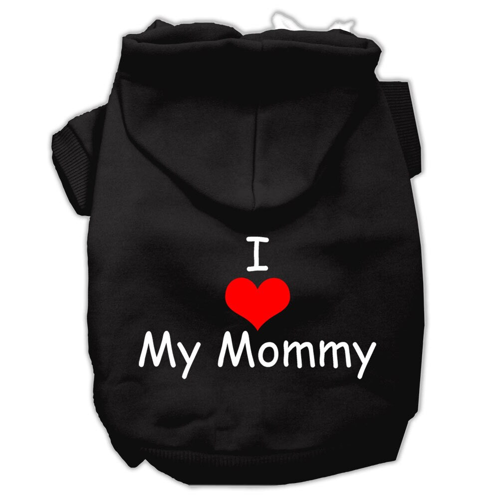 Pet Hoodie "I Love My Mommy" Black