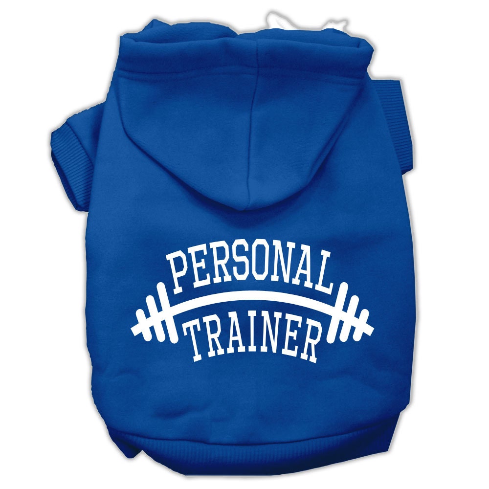 Pet Hoodie "Personal Trainer" Blue