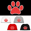 Pet Shirt "Swiss Dots Red Paw"