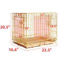 24-42" Collapsible Copper Gold Dog Crate GLD24-42 24 Inch 1 Pack