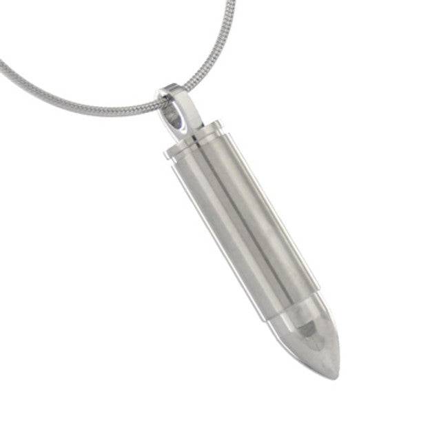 Silver Bullet Ashes Necklace Pendant