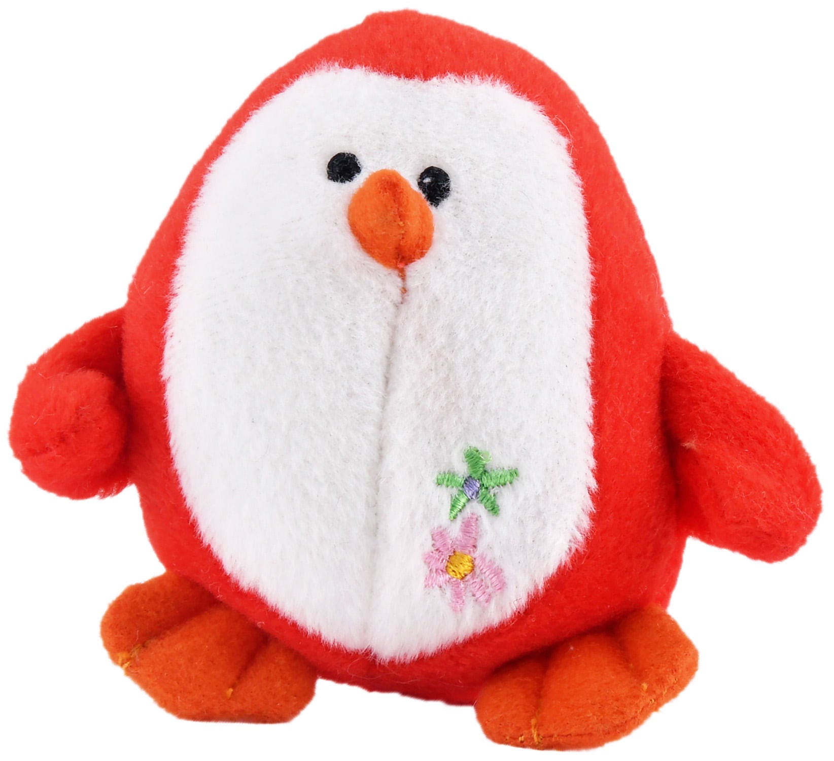 Jeffers Plush Penguin Squeaker Toy for Puppies & Small Dogs Red 1 ct