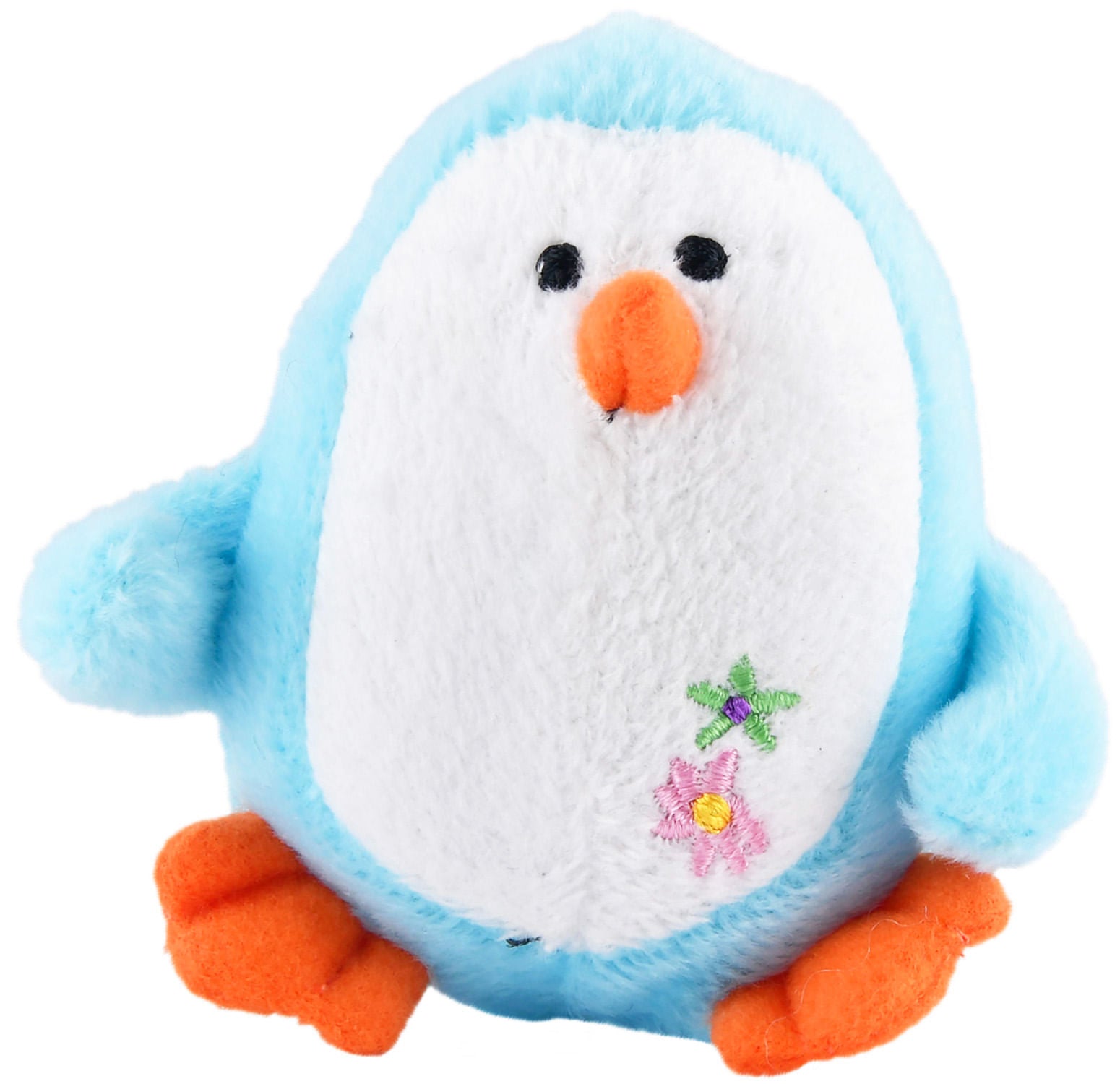 Jeffers Plush Penguin Squeaker Toy for Puppies & Small Dogs Light Blue 1 ct