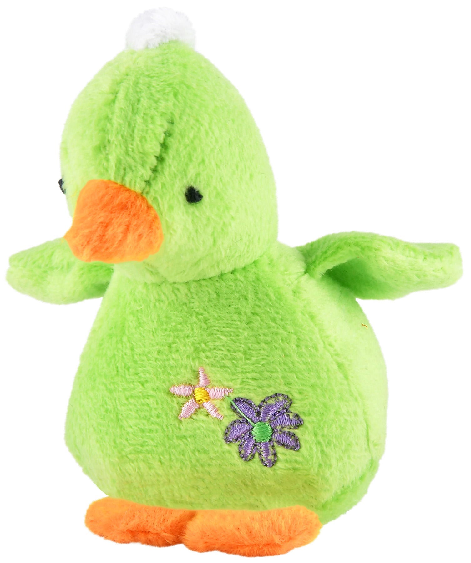 Jeffers 4" Baby Duck Plush Squeaker Dog Toys Green 1 ct