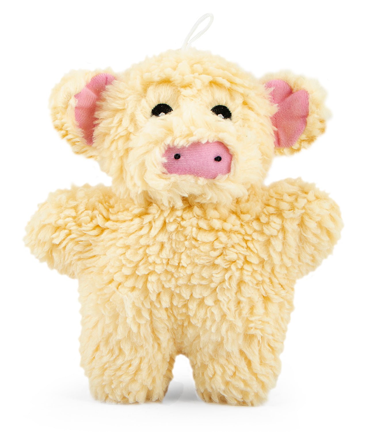 Jeffers Animal Fuzzies Plush Squeaker Dog Toys Pig 1 ct