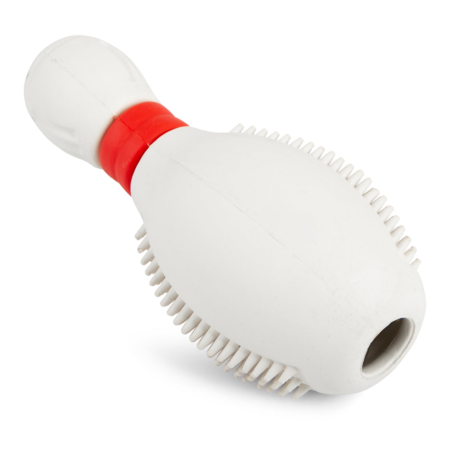 Jeffers Bowling Pin Natural Rubber Treat Dispensing Dental Chew Toy for Dogs Multi Medium 1
