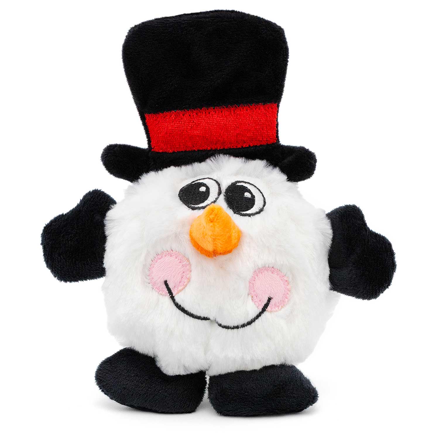 Jeffers Christmas Character Plush Orbs Squeaker Dog Toy Snowman 1 ct