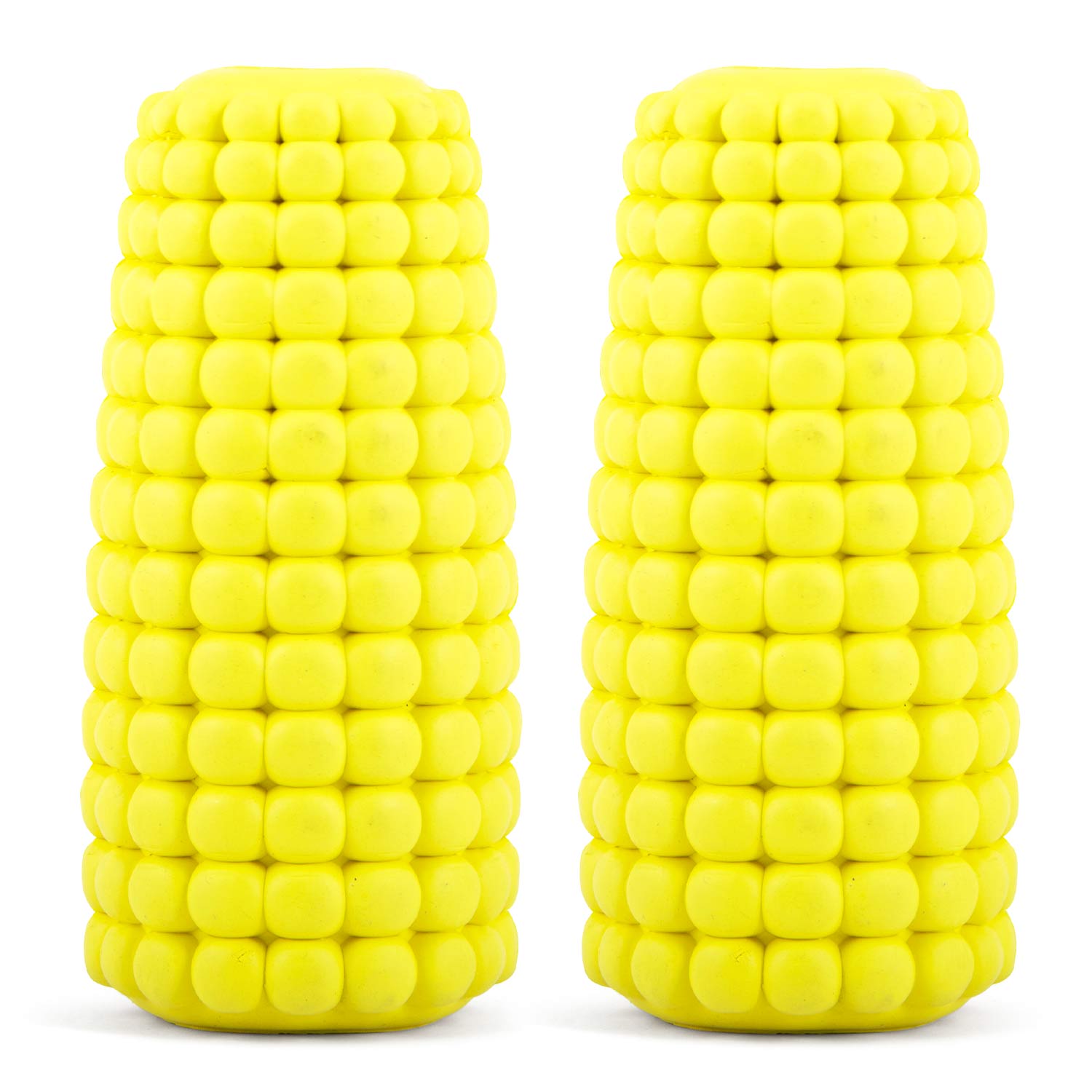 Jeffers Corn Cob Natural Rubber Stuffable Treat Dispenser Dog Dental Chew Toy Yellow Medium 2