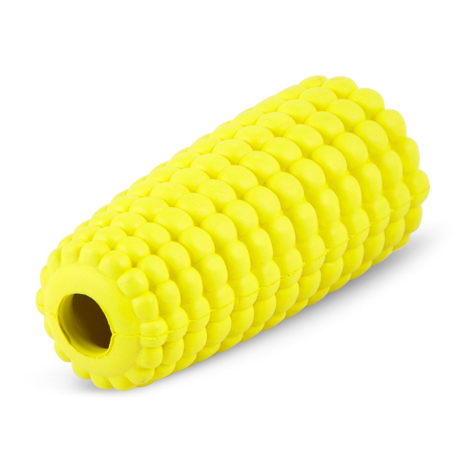Jeffers Corn Cob Natural Rubber Stuffable Treat Dispenser Dog Dental Chew Toy Yellow Medium 1