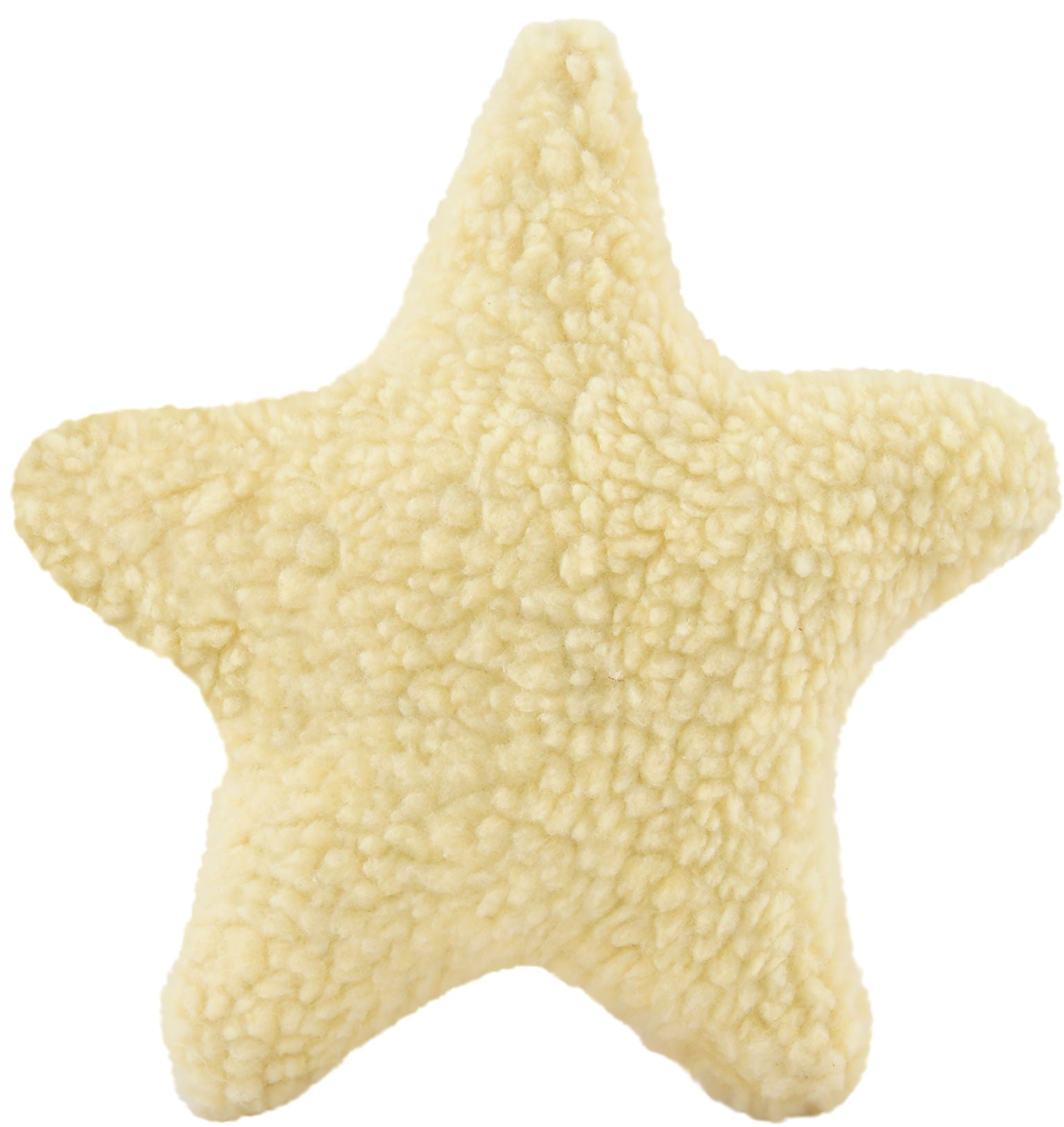 Jeffers Fuzzy Shapes Squeaker Dog Toys, Natural Color, Star/Man/Bone Star Natural 1 ct
