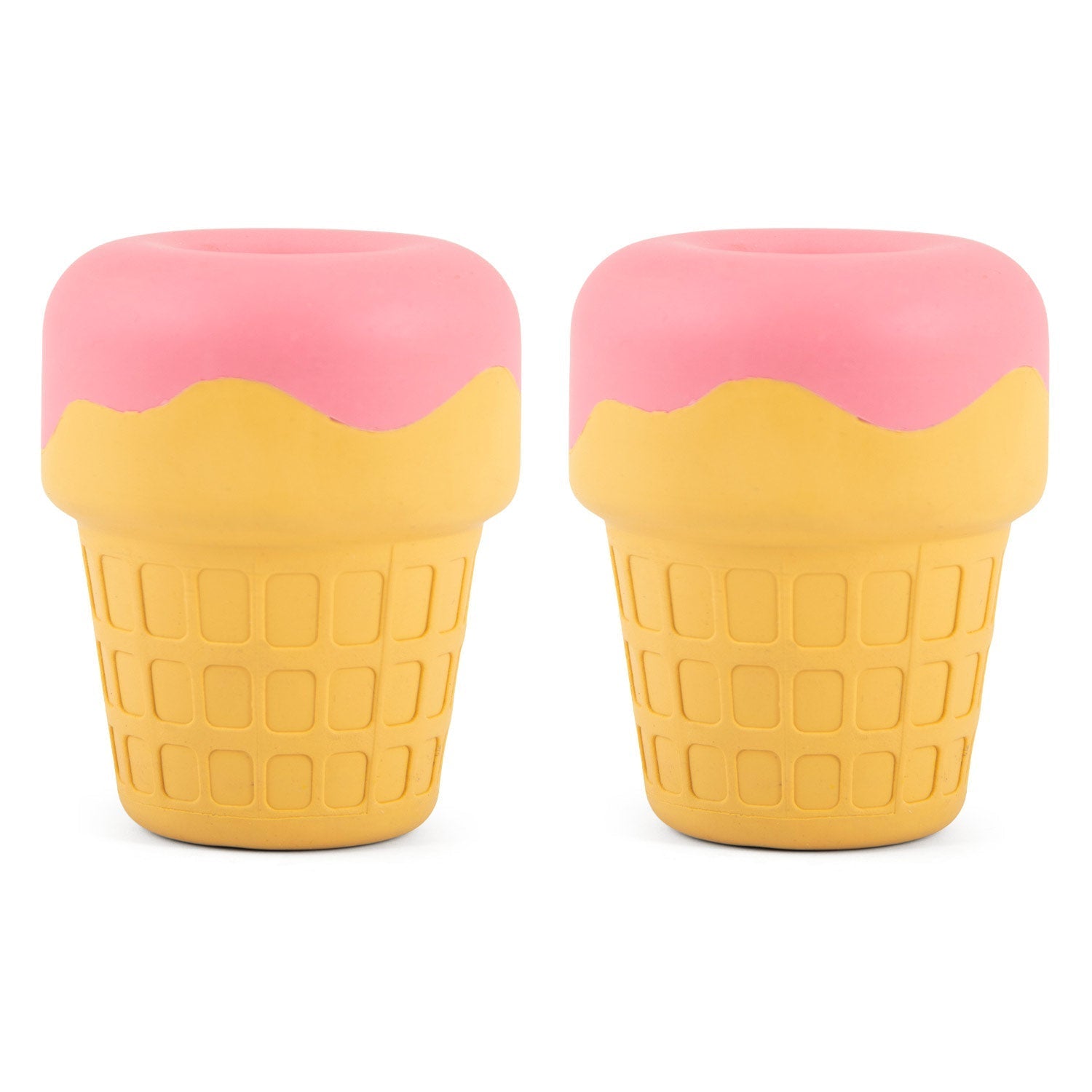 Jeffers Ice Cream Cone Natural Rubber Stuffable Treat Dispensing Dental Dog Chew Toy Multi Small 2