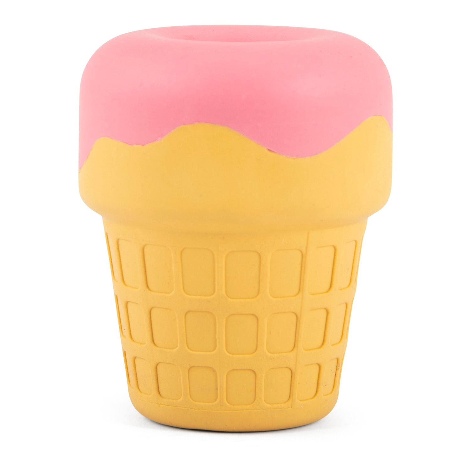 Jeffers Ice Cream Cone Natural Rubber Stuffable Treat Dispensing Dental Dog Chew Toy Multi Small 1