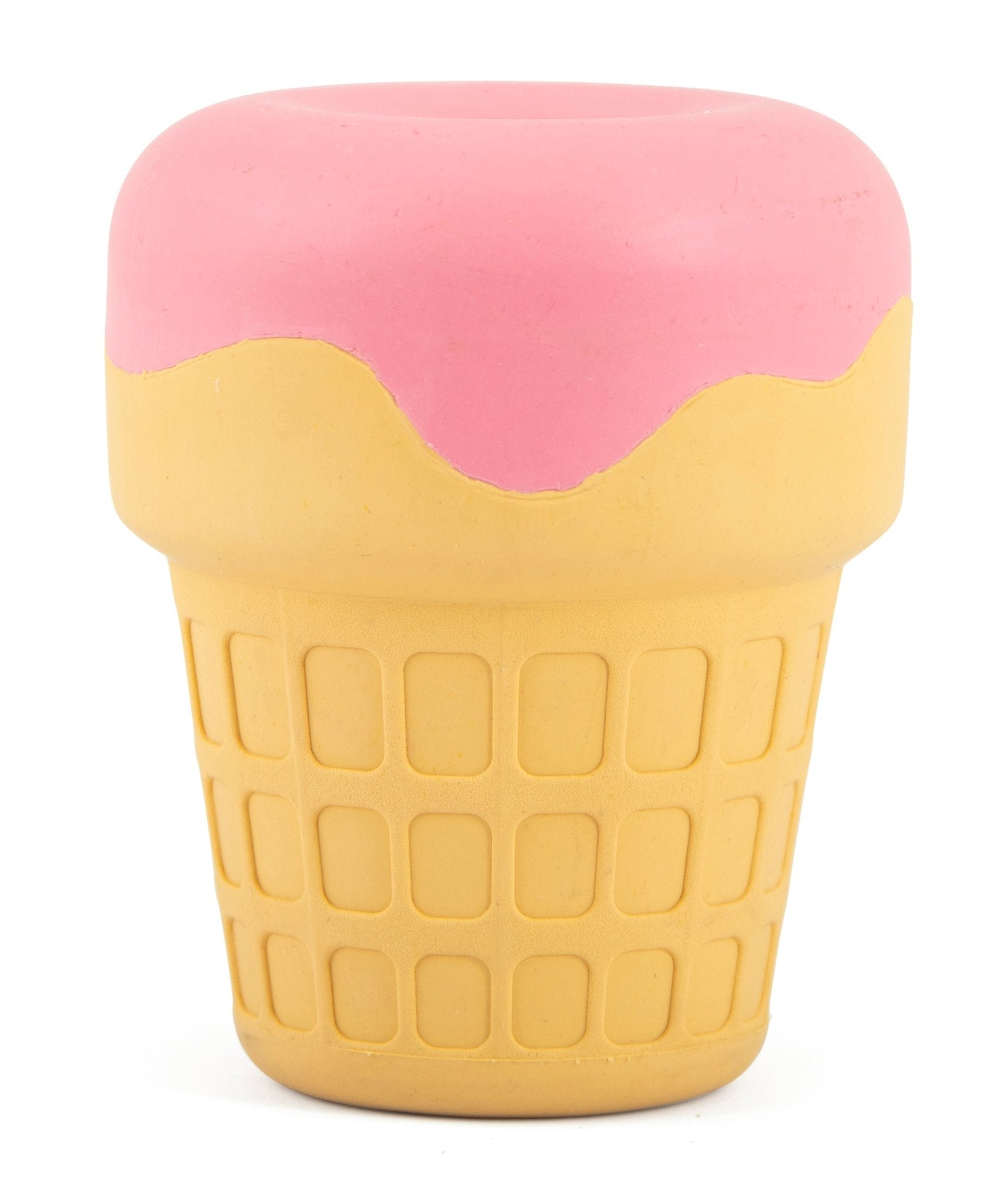 Jeffers Ice Cream Cone Natural Rubber Stuffable Treat Dispensing Dental Dog Chew Toy Multi Medium 1