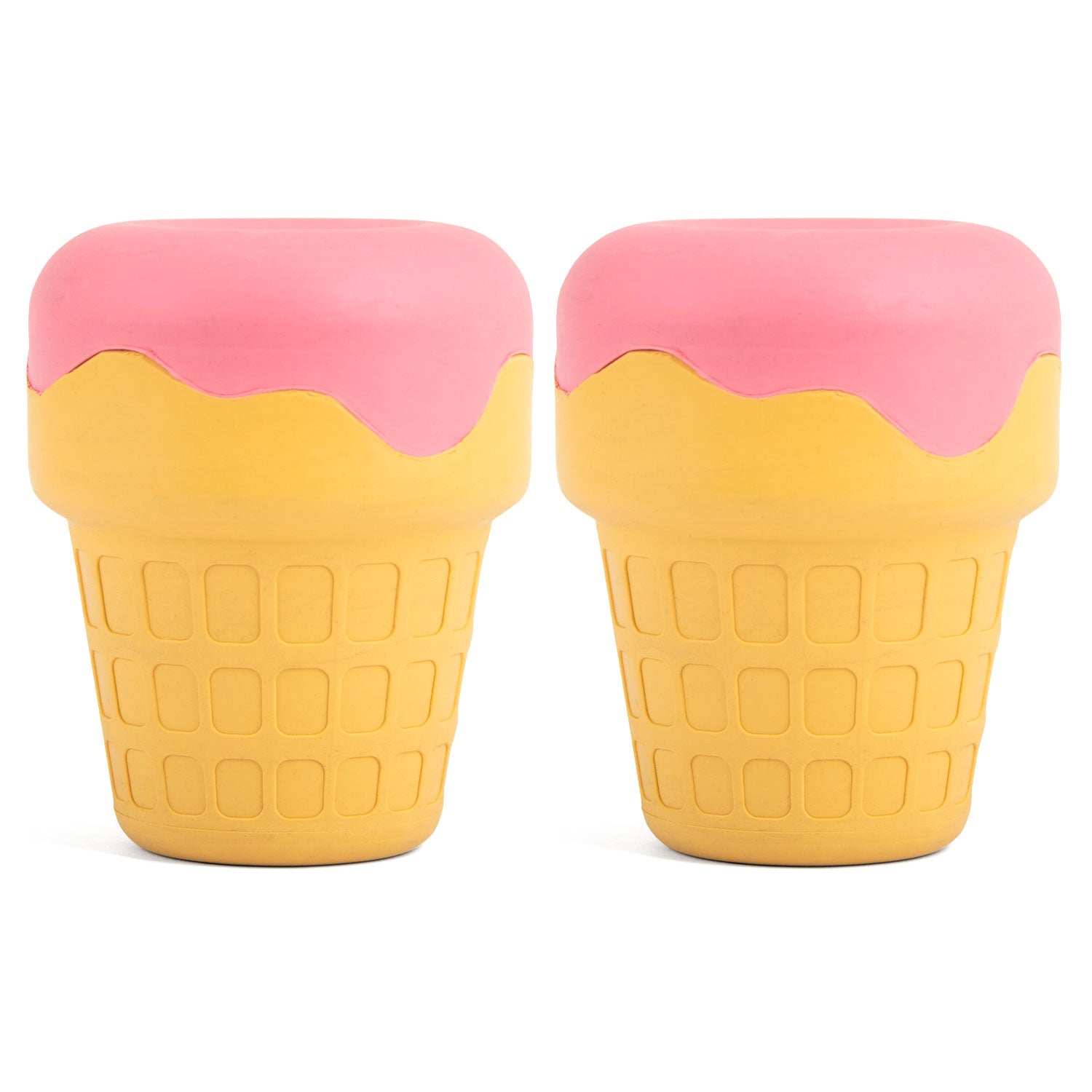 Jeffers Ice Cream Cone Natural Rubber Stuffable Treat Dispensing Dental Dog Chew Toy Multi Large 2