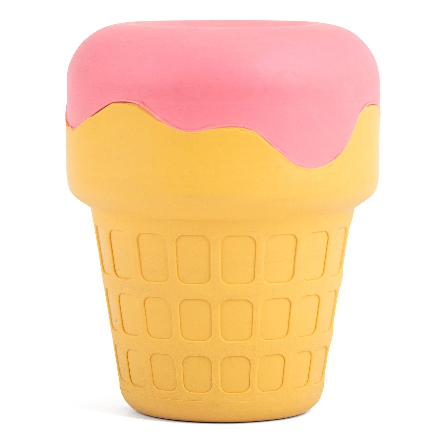 Jeffers Ice Cream Cone Natural Rubber Stuffable Treat Dispensing Dental Dog Chew Toy Multi Large 1