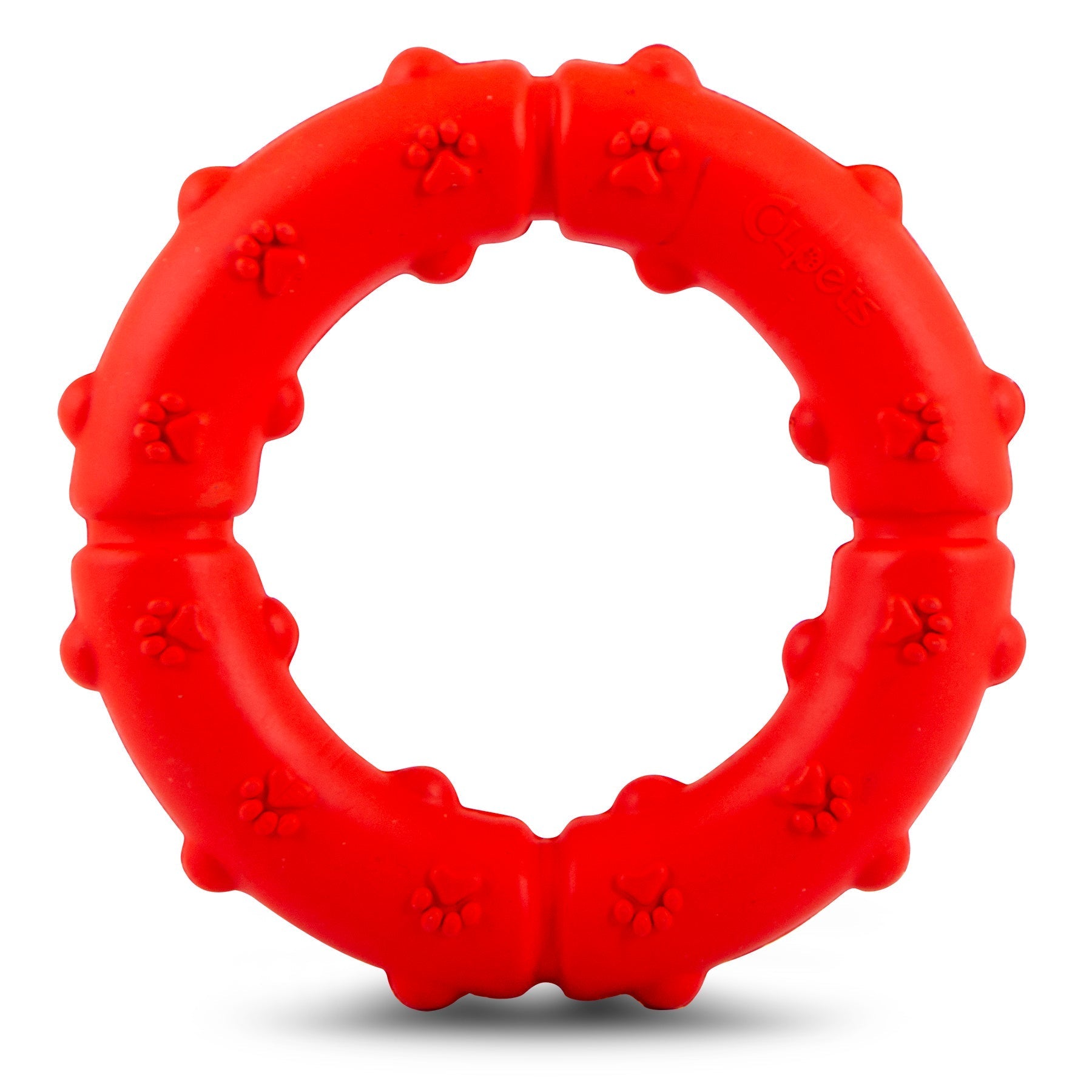Jeffers Paw Ring Tugger Natural Rubber Dog Dental Chew & Fetch Toy Assorted Medium 1