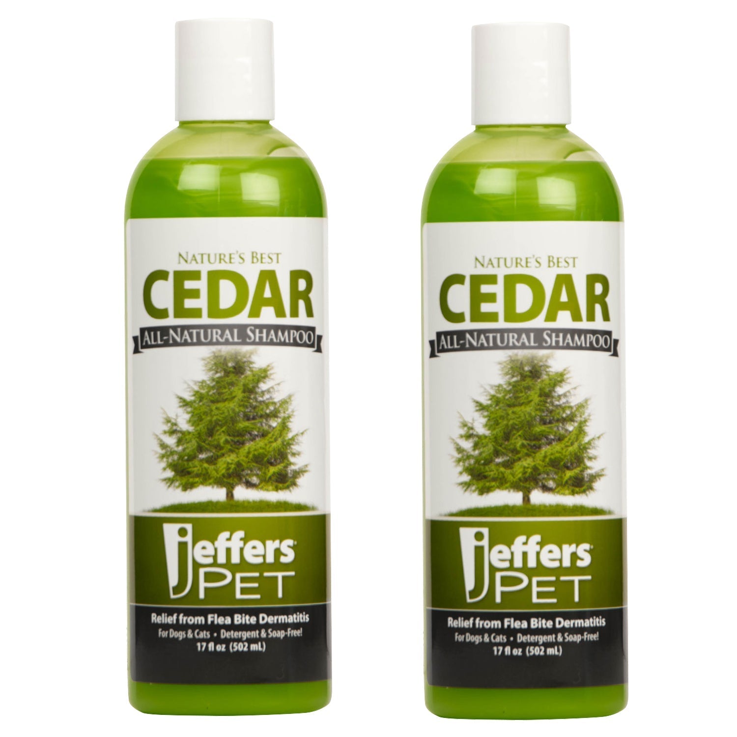 Jeffers Pet Nature's Best Cedar All-Natural Flea Bite Relief Shampoo for Dogs and Cats Cedar 17 oz 2