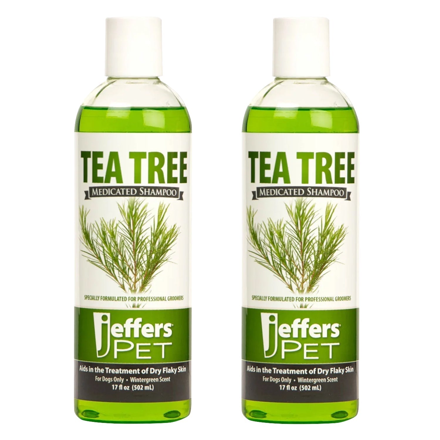 Jeffers Pet Tea Tree (Melaleuca) Medicated Dog Shampoo for Dry Skin Wintergreen 17 oz 2