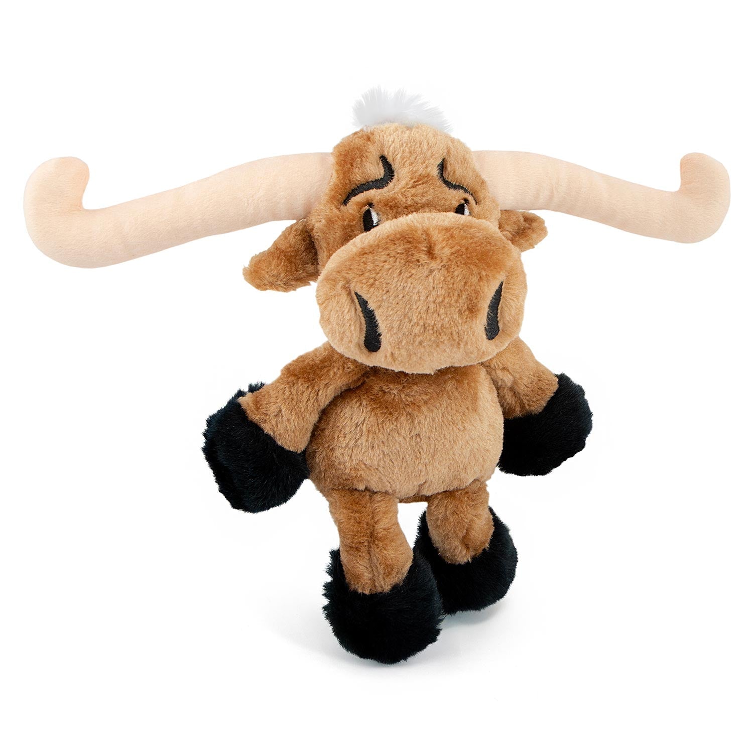Jeffers Plush Longhorn Steer Squeaker Dog Toy, 8" 8" 1 ct