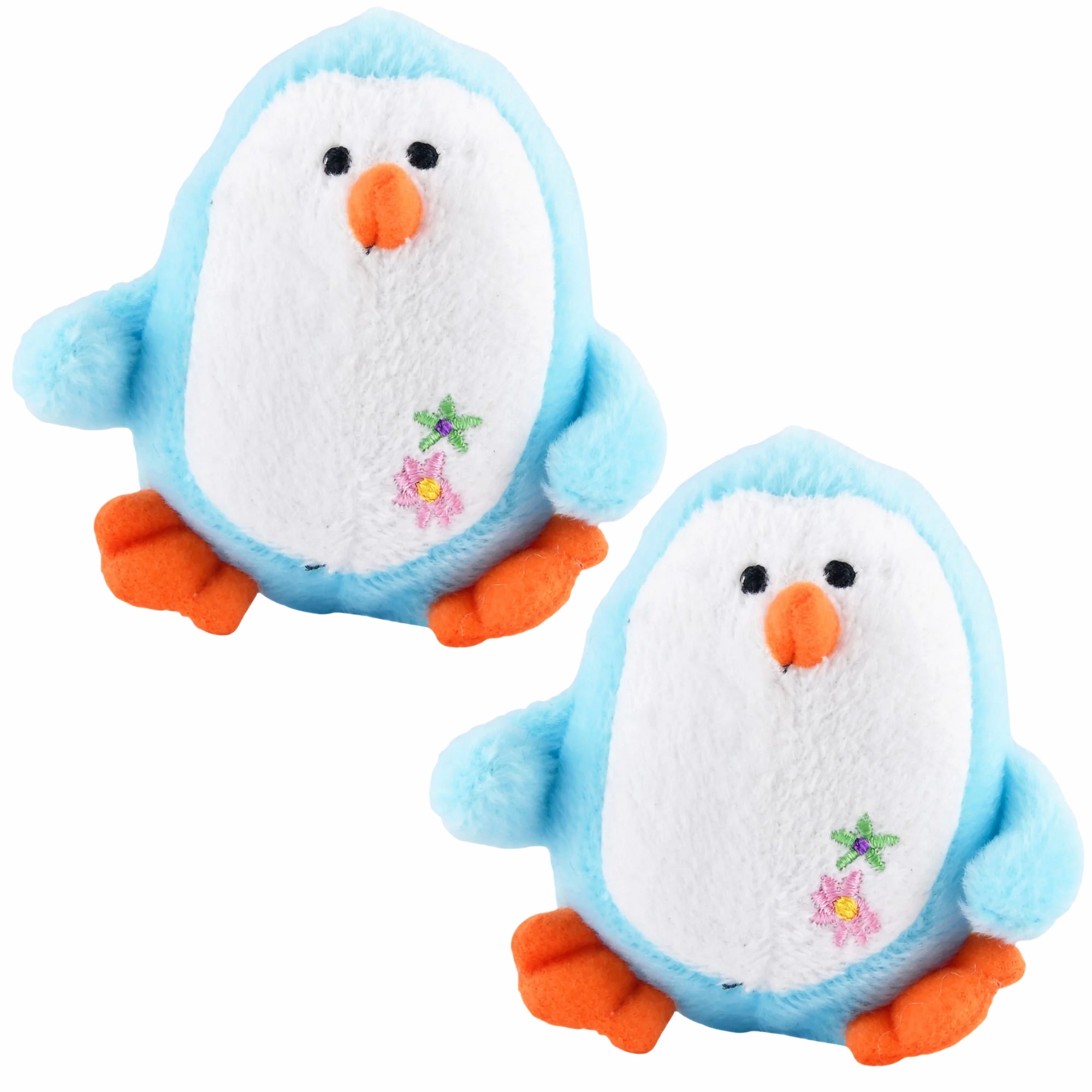 Jeffers Plush Penguin Squeaker Toy for Puppies & Small Dogs Light Blue 2 ct