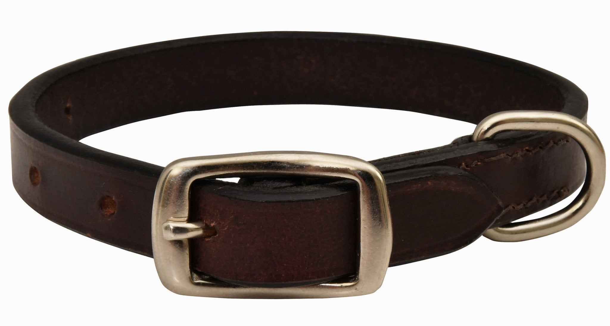 Jeffers Premium Flat Leather Dog Collars Brown