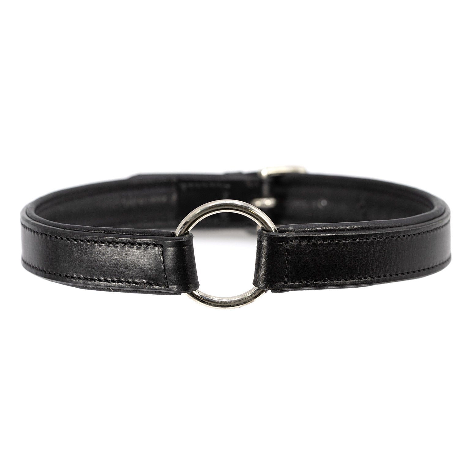 Jeffers Premium Padded Black Leather Dog Collars Black