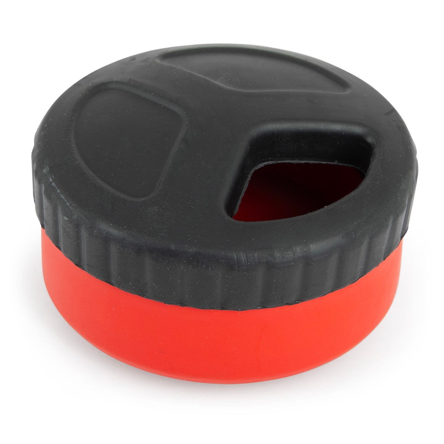 Jeffers Red Hockey Puck Natural Rubber Treat Dispensing Dental Dog Chew Toy Red 1