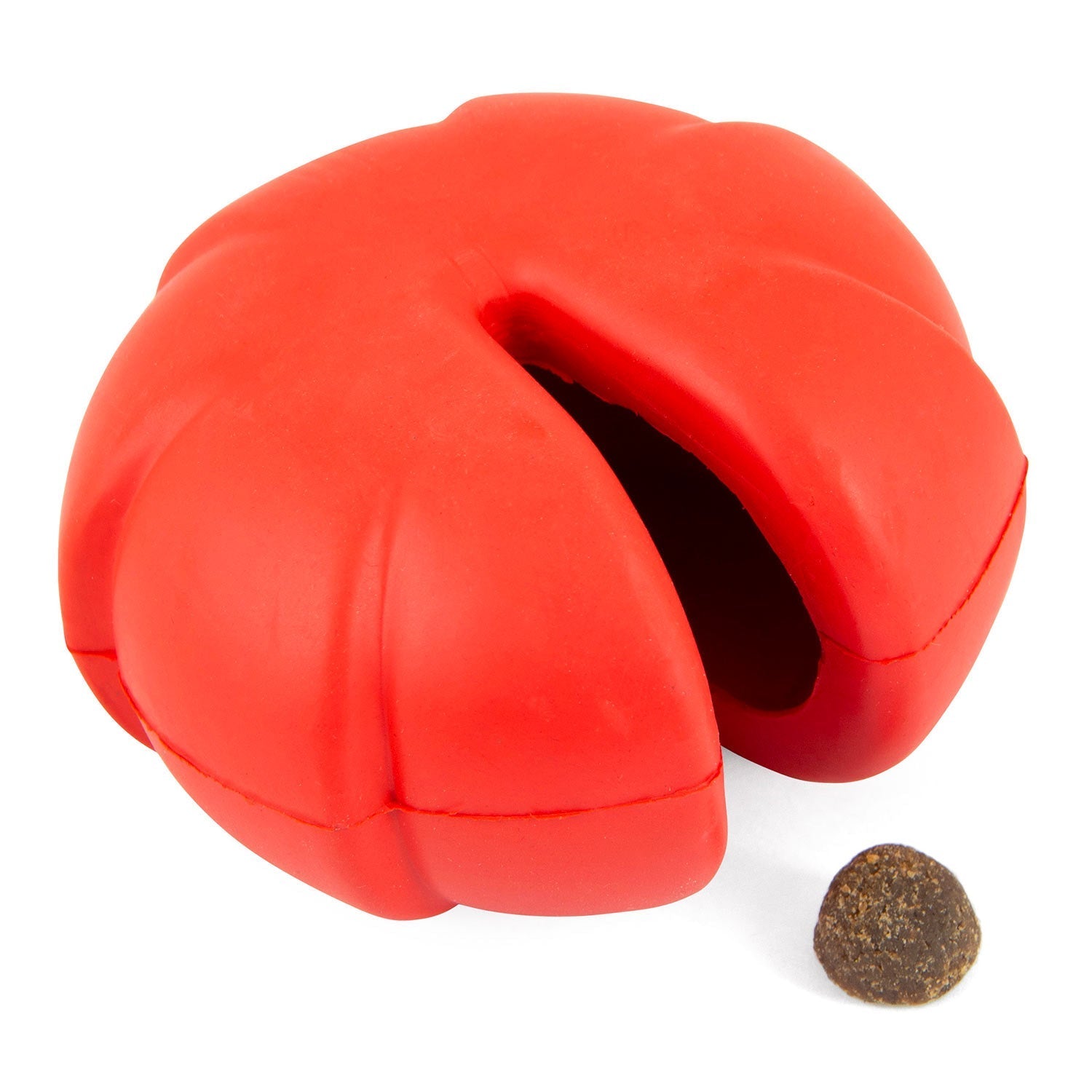 Jeffers Red Millipede Natural Rubber Treat Dispensing Dental Dog Chew Toy Red Small 1