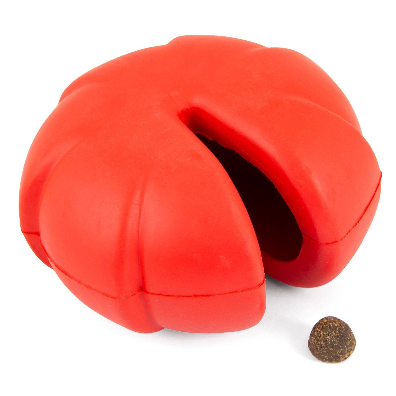 Jeffers Red Millipede Natural Rubber Treat Dispensing Dental Dog Chew Toy Red Large 1