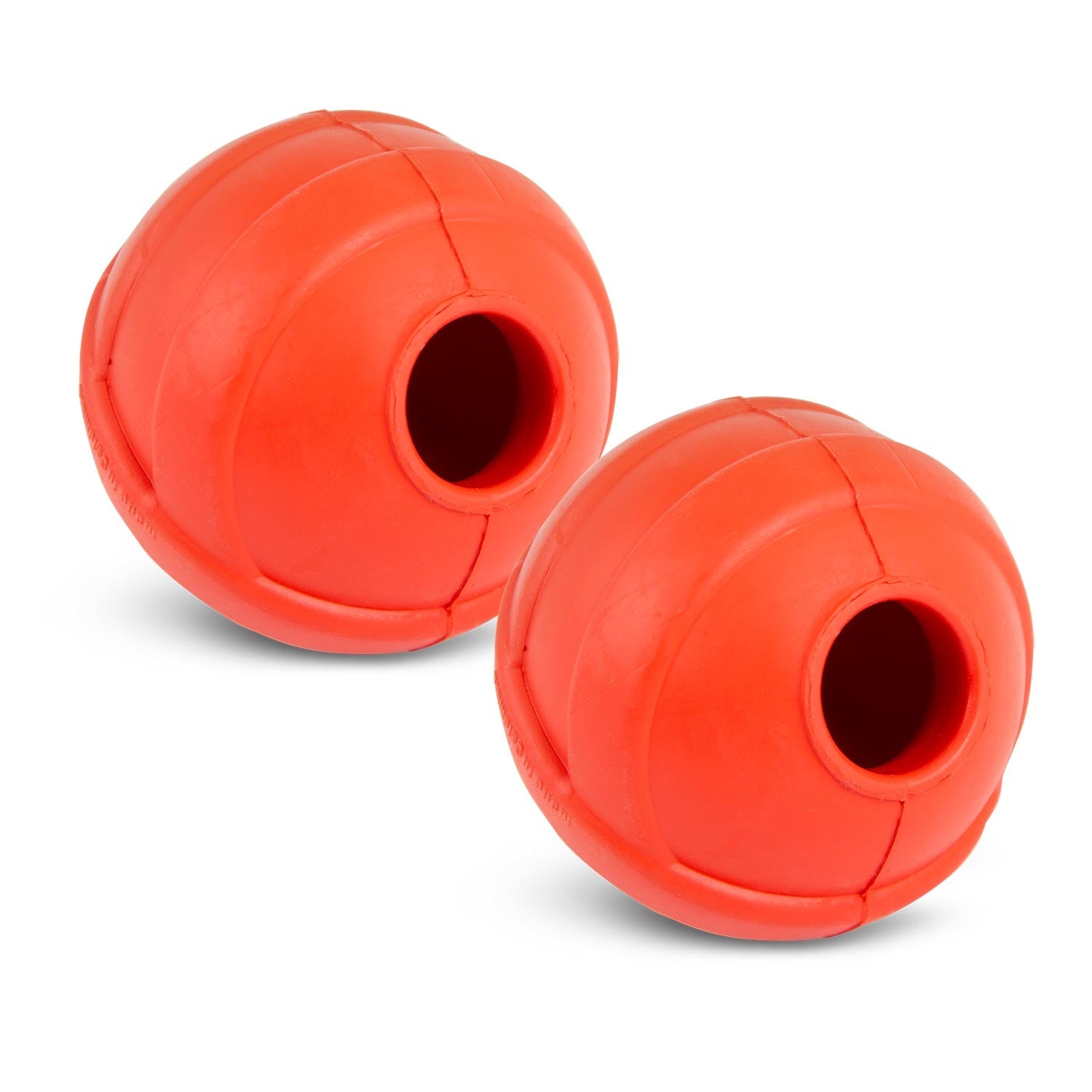 Jeffers Red Orbits Ball Natural Rubber Dental Treat Dispensing Dog Chew Toy Red Medium 2