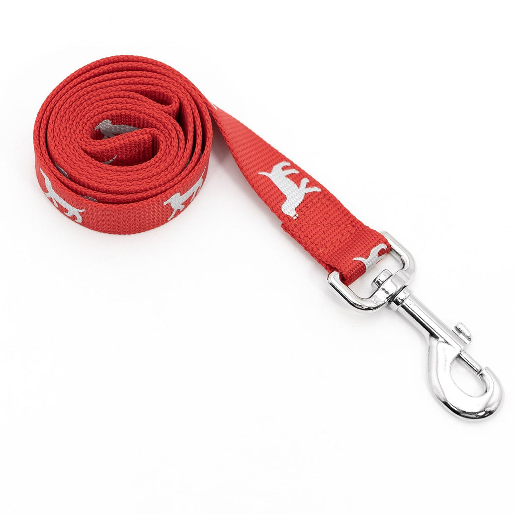 Jeffers Reflective Hound Series Nylon Dog Leash 1"W x 4'L Red