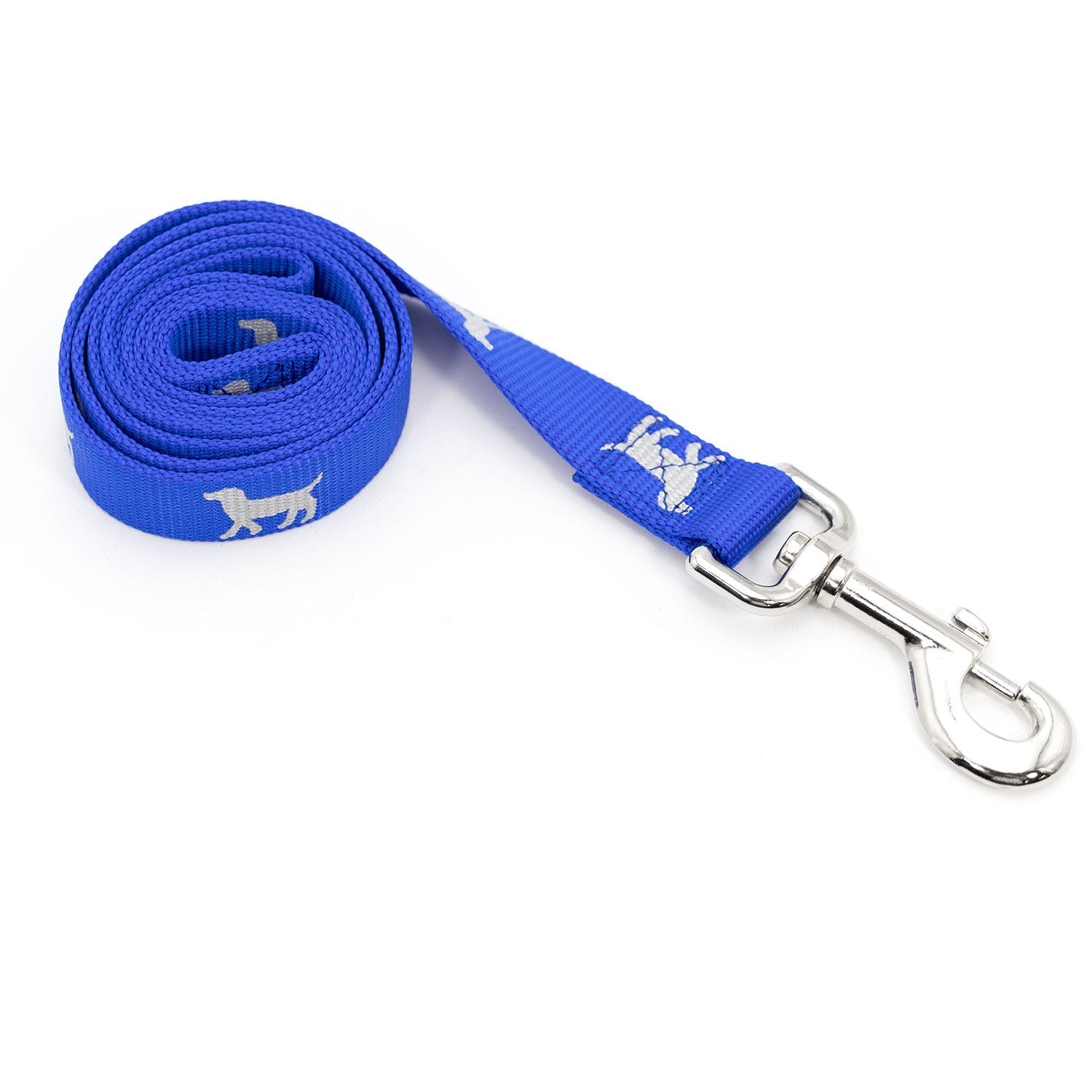 Jeffers Reflective Hound Series Nylon Dog Leash 1"W x 4'L Blue