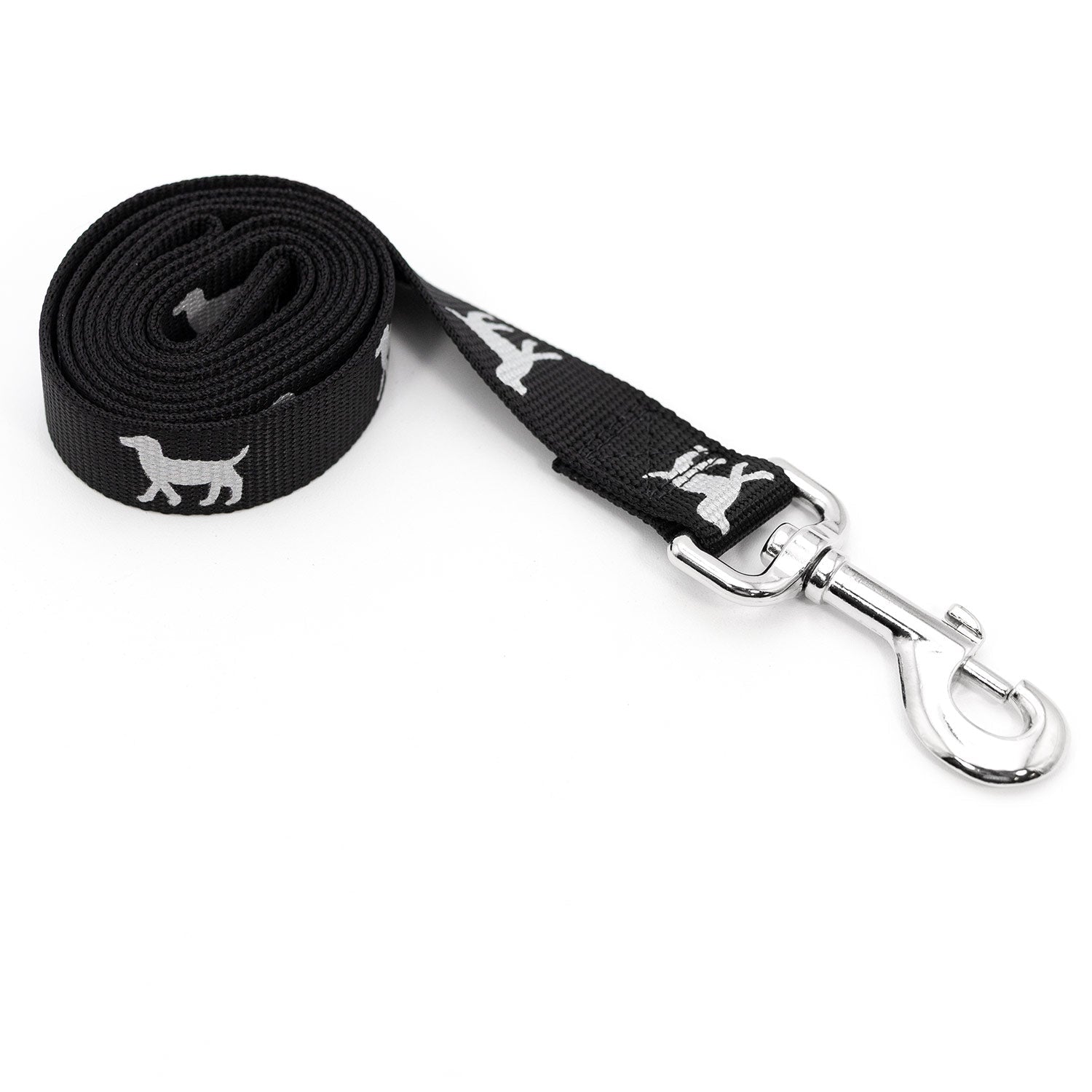 Jeffers Reflective Hound Series Nylon Dog Leash 1"W x 4'L Black